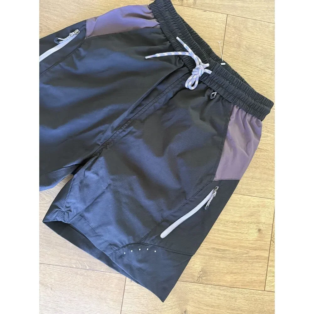 GONGGAR SLATELINE S NWOT water-repell ripstop hiking shorts black purple